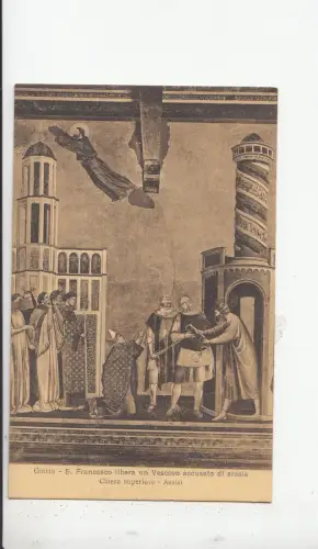 BF18075 giotto s frrancesco libera un vescovo acc Gemälde Kunst Vorder-/Rückbild