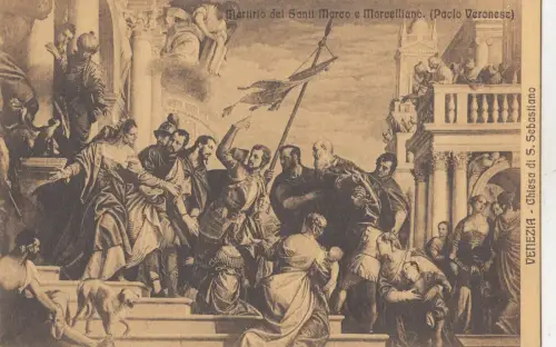 BF18235 paolo veronese martirio del santi marco e painting art front/back image