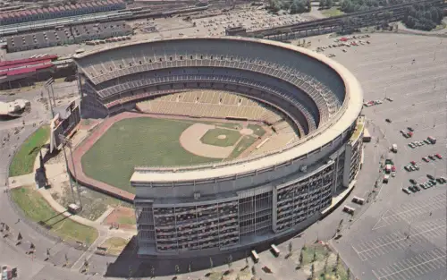 B77203 Luftbild Shea Stadion New York Stade Stadion Scan Vorder-/Rückseite Bild