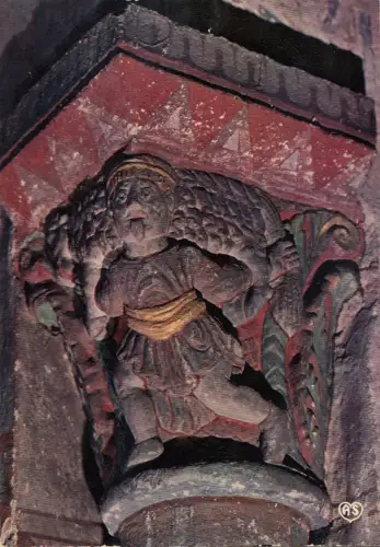 BF17990 issoire puy de dome eglise st austremoi skulptur kunst front/back imag