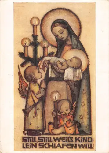 BR87974 noch weil s kind lein schalafen will Jesuskind Deutschland Postkarte