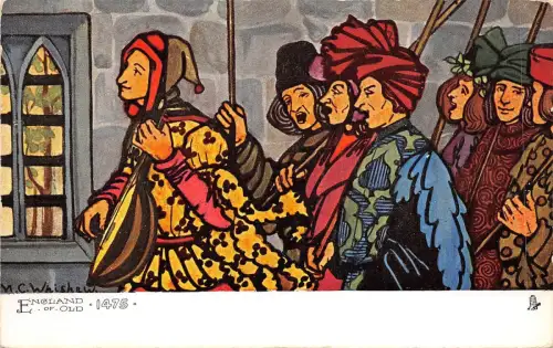 B95001 England von alt 1475 Gemälde Postkarte Kunst