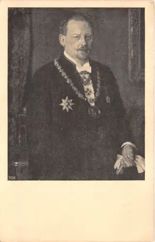 BT2428 Dr k Gros maire de Prag Gemälde Praha Kunst Postkarte Tschechien