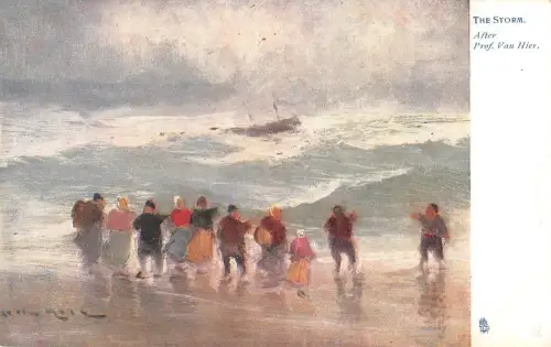 BR67546 Der Sturm nach Prof van Hier Postkarte Malerei Kunst UK