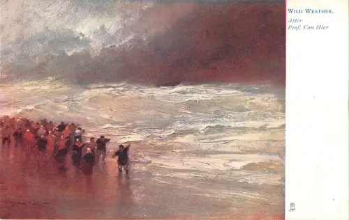 BR67545 wildes Wetter nach Prof van Hier Postkarte Malerei Kunst UK