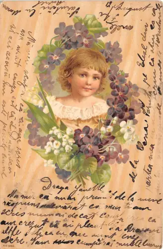 B39212 Kinder Kinder schönes Mädchen 1900