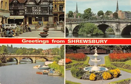 B103737 shrewsbury the square welsh bridge and marina uk