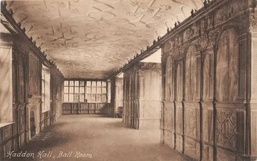 uk40394 ball room haddon hall real photo uk