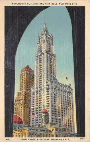br106224 woolworth building and city hall new york city