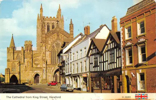uk9114 chatedral from king street hereford uk