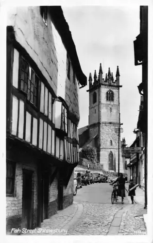 BR94247 Schale Street Shrewsbury Echtfoto Fahrrad Velo UK