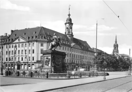 BG21931 Neustader Rathaus und Denkmal Dresden Germany CPSM 14,5x9cm
