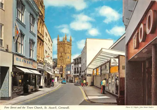 uk49830 fore street and town church st austell cornwall uk