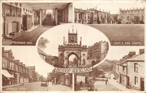 BR59555 Bischof Auckland Castele Eingangshalle das Schlosstor UK