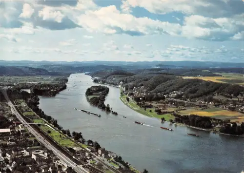 BT11070 Blick vom drachenfels auf das rheintal mit der insel nonne Germany