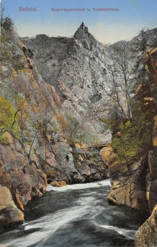 BG26659 bodetal rossirappenfelsen u teufelsbrücke germany