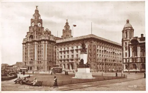 BR68023 Leber- und Cunardgebäude Liverpool Echtfoto UK