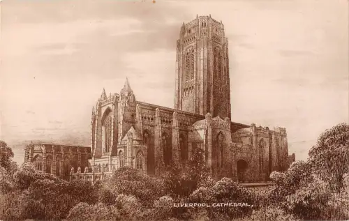 uk24966 liverpool cathedral real photo uk