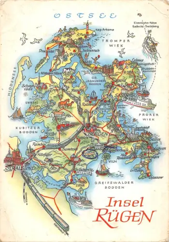 BT13804 Insel Rügen Karte cartes geographiques ostsee Germany