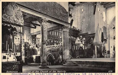 BR72689 Bethlehem Innenraum der Geburtskirche Israel