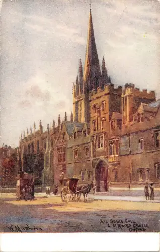 BR81115 Oxford St Mary's Church Postkarte Gemälde UK