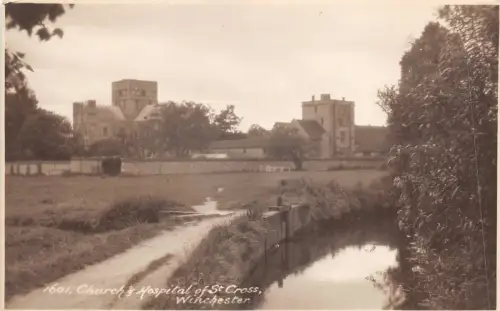 auk41474 church and hospital of st cross winchester real photo uk