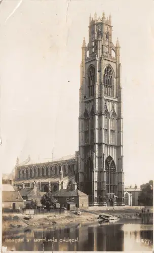 uk50786 st botolphs church boston real photo uk