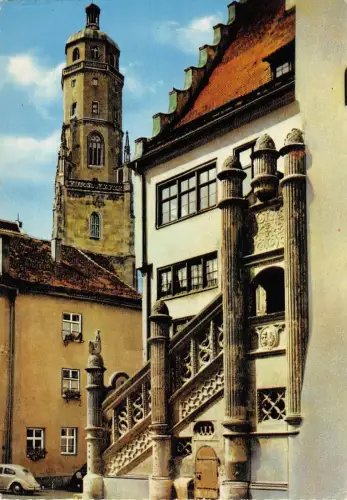 BT14265 Nordlingen rathaustreppe mit st georgsturm Germany