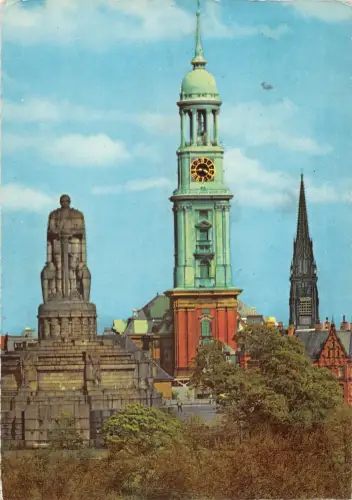 BT15043 Hamburg bismarckdenkmal und st michaeliskirche Germany