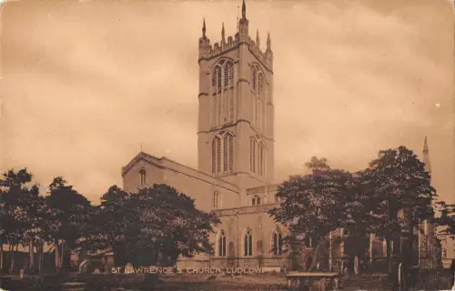 uk19788 st lawrences church ludlow real photo uk