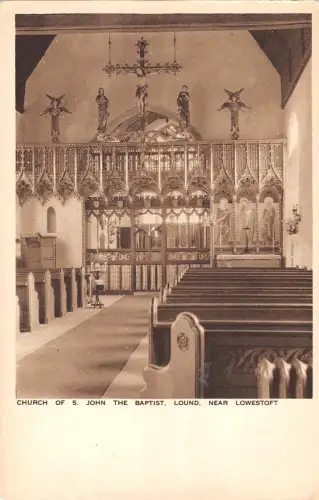 uk2363 church and st john the baptist near loweroft real photo uk