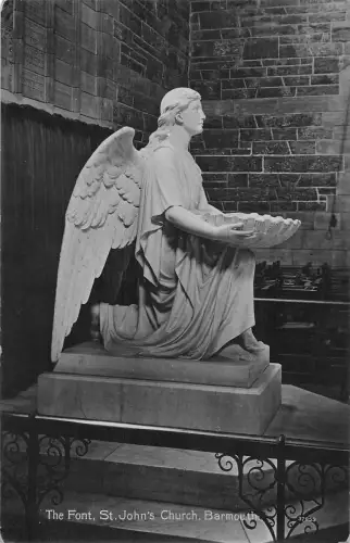 uk2459 st johns church barmouth wales real photo uk