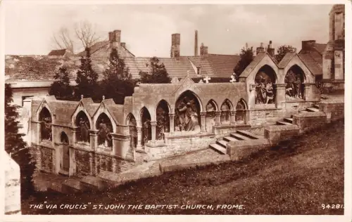 uk3240 the via crucis st john the baptist church frome real photo uk