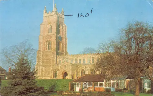 uk1864 st mary's church stoke by nayland real photo uk