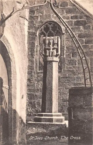uk22326 the cross st ives church real photo uk