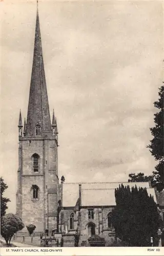 uk18172 st marys church ross on wye real photo uk