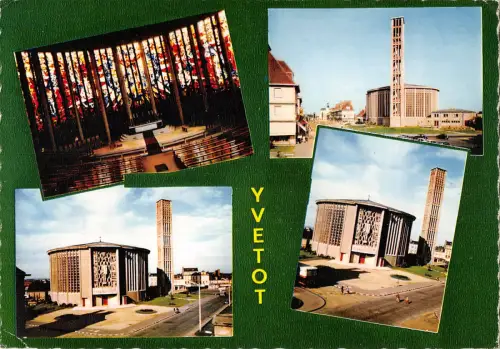 B108332 Frankreich Yvetot Eglise St-Pierre Les Vitraux Kirche Echtfoto UK