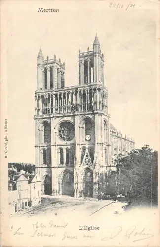 B105711 Frankreich Mantes L'Eglise, Kirche Kirche