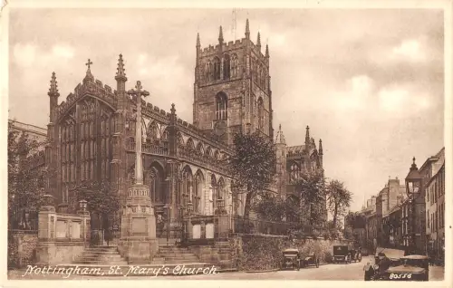 uk2249 nottingham st mary's church real photo uk