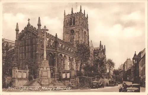 uk2248 nottingham st mary's church real photo uk