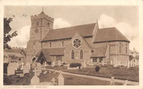 uk132 st leonards church seaford real photo uk