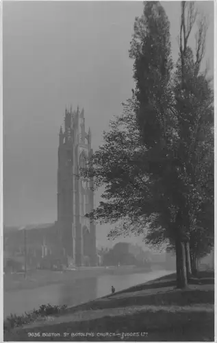 uk2424 st botolps boston church real photo uk