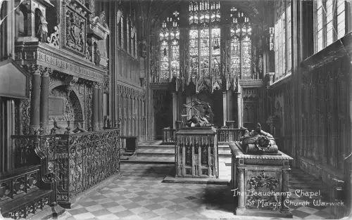 uk25127 beauchamp chapel st marys church warwick real photo uk