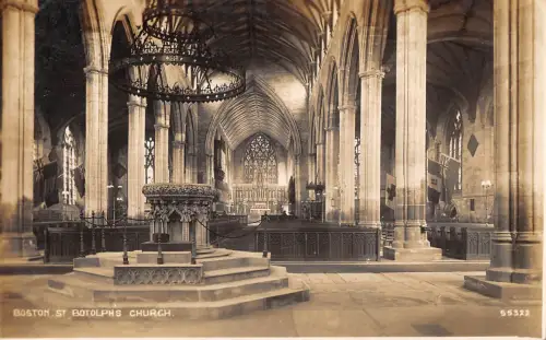 uk2633 boston st botolphs church real photo uk