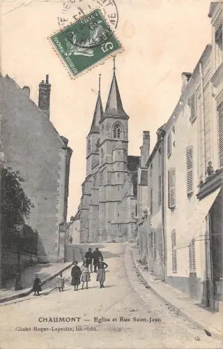 B104824 Frankreich Kirche Chaumont Eglise et Rue Saint-Jean