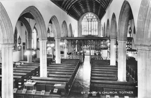 uk583 st marys church totnes real photo uk