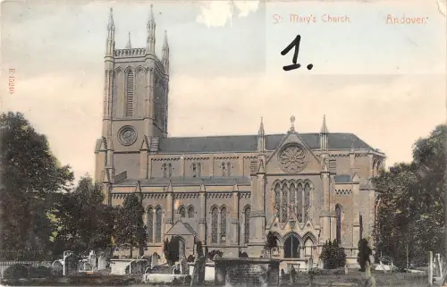 uk28070 st marys church andover real photo uk