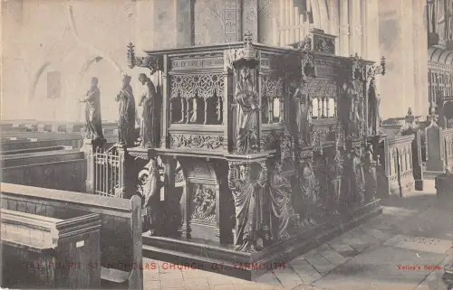 uk27877 pulpit st nicholas church gt yarmouth real photo uk