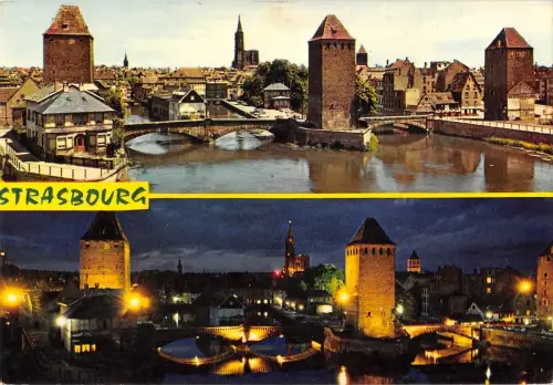 BT9948 les ponts coubertys et la cathedrale de jour et de nuit Str France