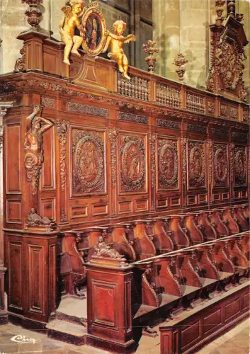 BF1102 st maximn la ste baume les stalles du choeur de la basilique Frankreich